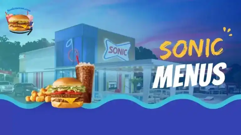 sonic menu :some of the menu items are shown.